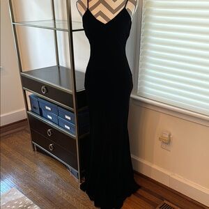 Severin black velvet gown vintage 90s